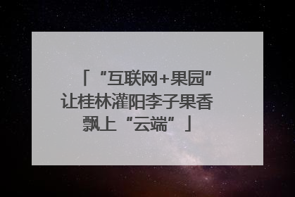 “互联网+果园”让桂林灌阳李子果香飘上“云端”