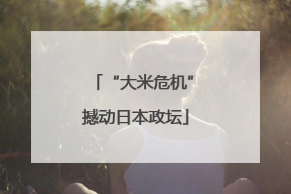 “大米危机”撼动日本政坛