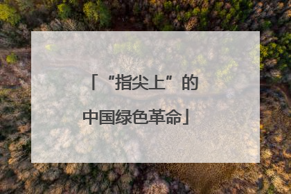“指尖上”的中国绿色革命
