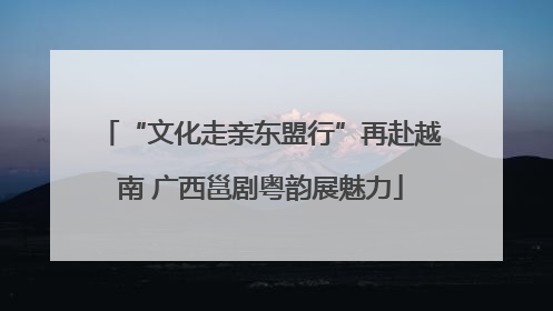 “文化走亲东盟行”再赴越南 广西邕剧粤韵展魅力