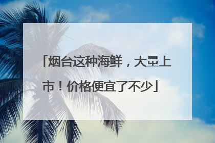 烟台这种海鲜，大量上市！价格便宜了不少