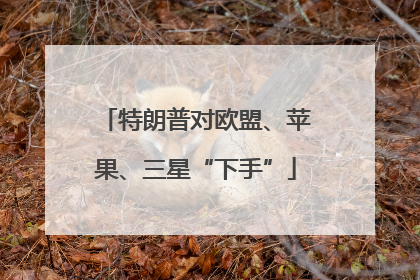 特朗普对欧盟、苹果、三星“下手”
