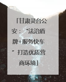 甘肃灵台公安：“法治盾牌+服务快车”打造优质营商环境