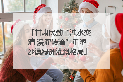 甘肃民勤“浊水变清 漫灌转滴”重塑沙漠绿洲灌溉格局