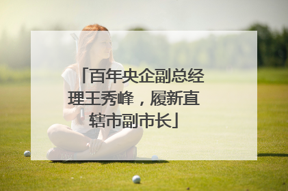 百年央企副总经理王秀峰，履新直辖市副市长