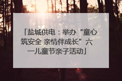 盐城供电：举办“童心筑安全 亲情伴成长”六一儿童节亲子活动