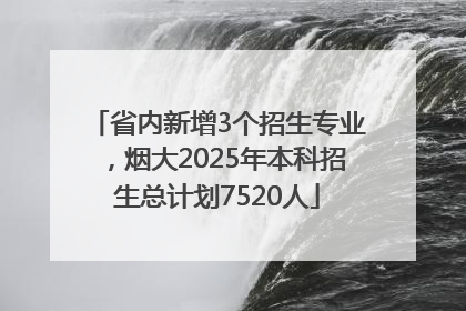 省内新增3个招生专业，烟大2025年本科招生总计划7520人