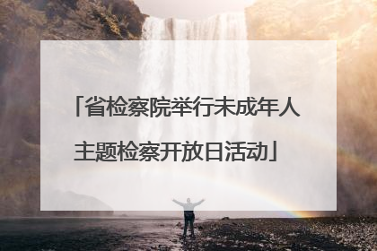 省检察院举行未成年人主题检察开放日活动