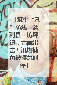 筑牢“汛”防线｜慈利县二坊坪镇：雷霆出击！汛期捕鱼被紧急叫停