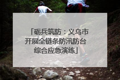 砺兵筑防：义乌市开展全链条防汛防台综合应急演练