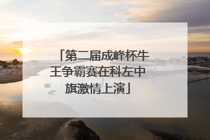 第二届成峰杯牛王争霸赛在科左中旗激情上演