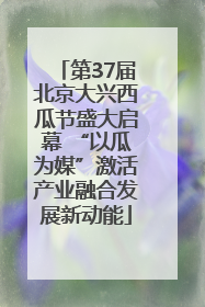 第37届北京大兴西瓜节盛大启幕 “以瓜为媒”激活产业融合发展新动能