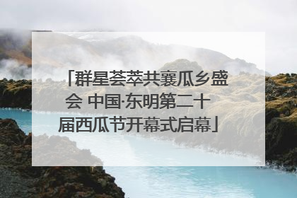 群星荟萃共襄瓜乡盛会 中国·东明第二十届西瓜节开幕式启幕