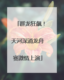 群龙狂飙！天河深涌龙舟赛激情上演