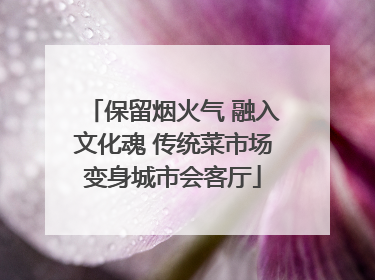 保留烟火气 融入文化魂 传统菜市场变身城市会客厅