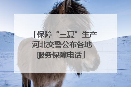 保障“三夏”生产 河北交警公布各地服务保障电话
