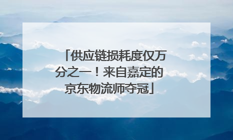 供应链损耗度仅万分之一！来自嘉定的京东物流师夺冠