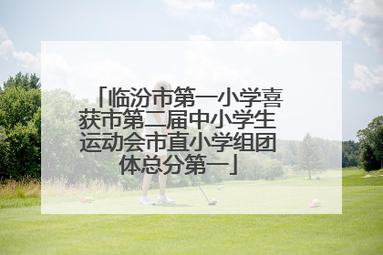 临汾市第一小学喜获市第二届中小学生运动会市直小学组团体总分第一