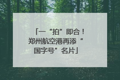 一“拍”即合！郑州航空港再添“国字号”名片