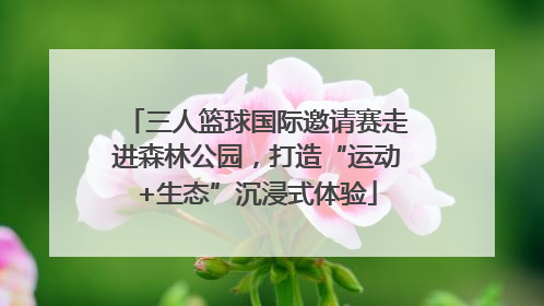 三人篮球国际邀请赛走进森林公园，打造“运动+生态”沉浸式体验