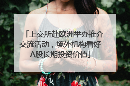 上交所赴欧洲举办推介交流活动，境外机构看好A股长期投资价值