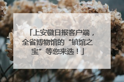 上安徽日报客户端，全省博物馆的“镇馆之宝”等您来选！