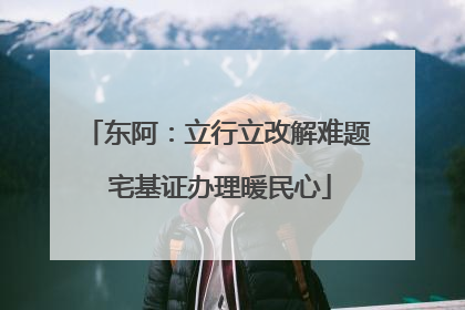 东阿：立行立改解难题 宅基证办理暖民心