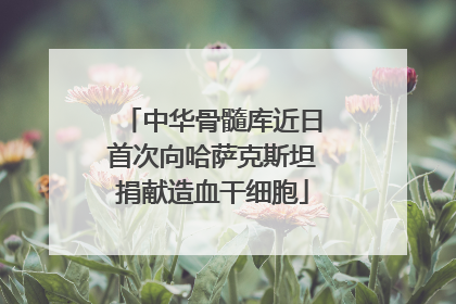 中华骨髓库近日首次向哈萨克斯坦捐献造血干细胞