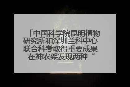 中国科学院昆明植物研究所和深圳兰科中心联合科考取得重要成果 在神农架发现两种“国保”级兰花