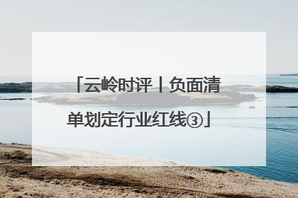 云岭时评丨负面清单划定行业红线③