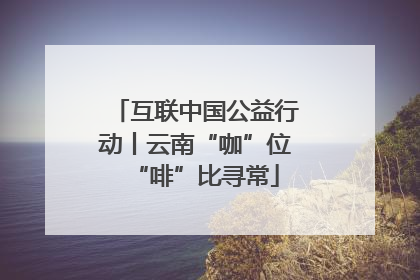 互联中国公益行动丨云南“咖”位“啡”比寻常