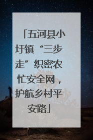 五河县小圩镇“三步走”织密农忙安全网，护航乡村平安路