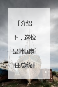 介绍一下，这位是韩国新任总统