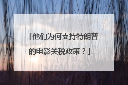他们为何支持特朗普的电影关税政策？