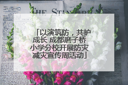 以演筑防，共护成长 成都磨子桥小学分校开展防灾减灾宣传周活动