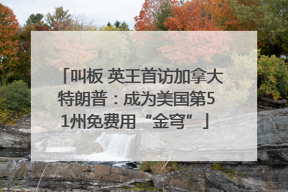 叫板 英王首访加拿大 特朗普：成为美国第51州免费用“金穹”