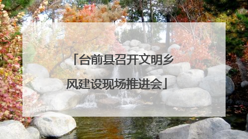 台前县召开文明乡风建设现场推进会