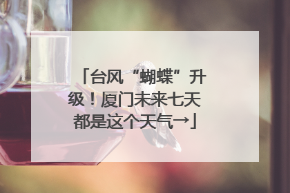 台风“蝴蝶”升级！厦门未来七天都是这个天气→