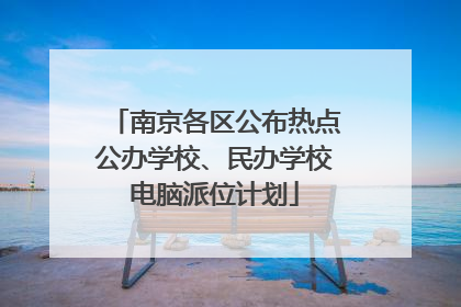 南京各区公布热点公办学校、民办学校电脑派位计划