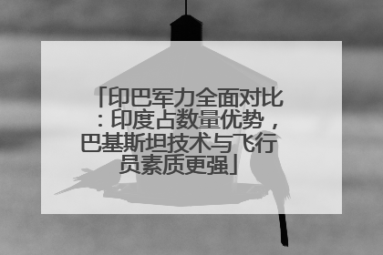 印巴军力全面对比：印度占数量优势，巴基斯坦技术与飞行员素质更强
