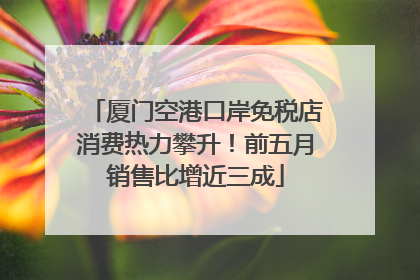 厦门空港口岸免税店消费热力攀升！前五月销售比增近三成