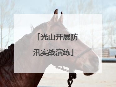 光山开展防汛实战演练