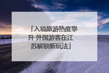 入境旅游热度攀升 外国游客在江苏解锁新玩法