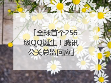 全球首个256级QQ诞生！腾讯公关总监回应