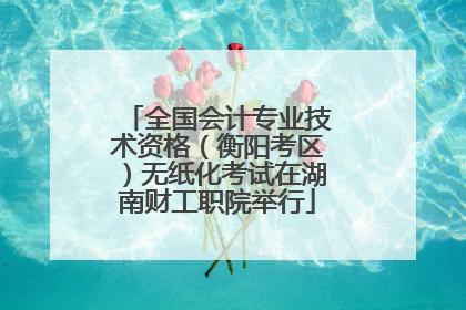 全国会计专业技术资格（衡阳考区）无纸化考试在湖南财工职院举行