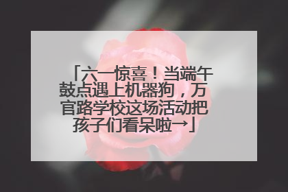 六一惊喜！当端午鼓点遇上机器狗，万官路学校这场活动把孩子们看呆啦→