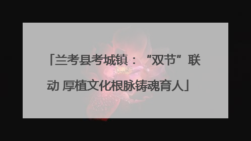 兰考县考城镇：“双节”联动 厚植文化根脉铸魂育人