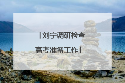 刘宁调研检查高考准备工作