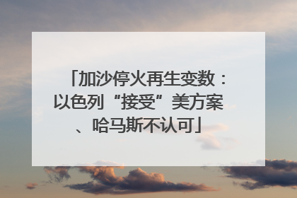 加沙停火再生变数：以色列“接受”美方案、哈马斯不认可