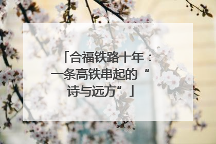 合福铁路十年：一条高铁串起的“诗与远方”